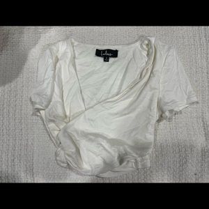 Lulus crop top and mini skirt set